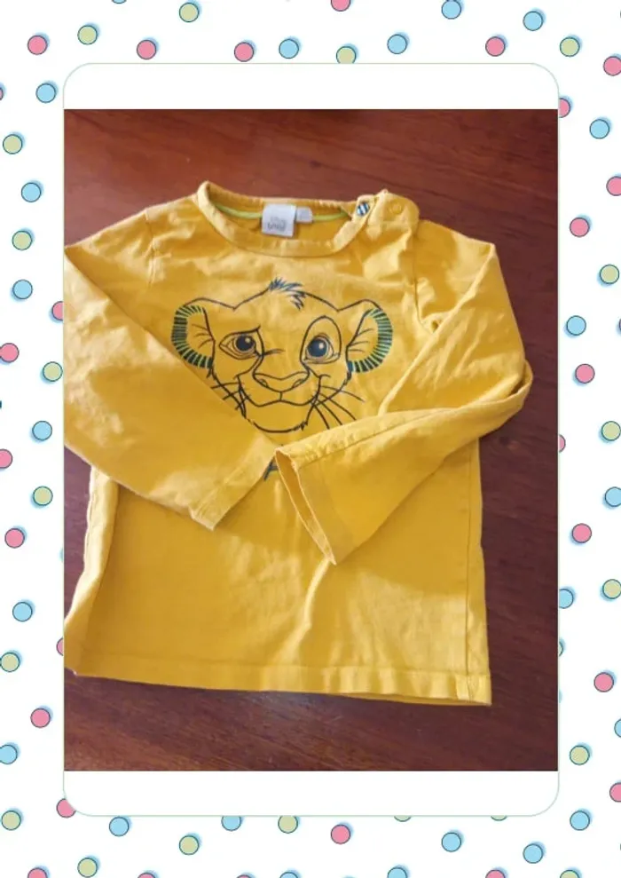 Teeshirt manches longues le roi lion - photo numéro 3