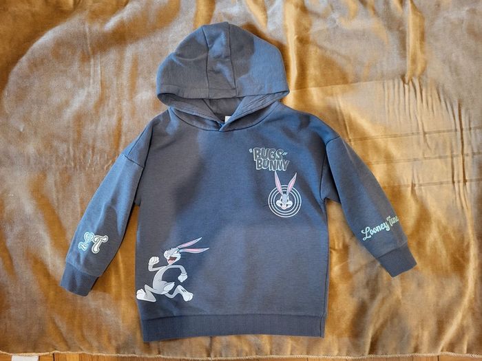Très joli sweat à capuches Looney Tunes 3/4ans Excellent état - photo numéro 2