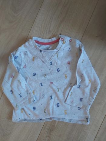 Tee-shirt manches longues garçon Tex 24 mois (78)