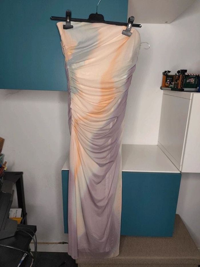 Robe longue drapée tie & dye Zara - Taille S - Été chic soirée