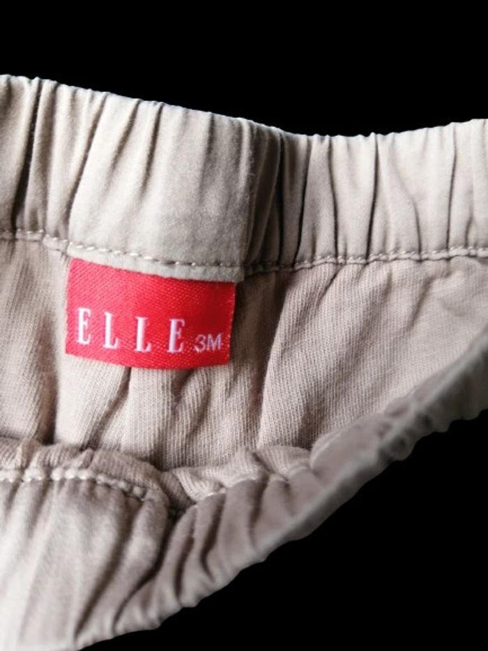 pantalon beige marque ELLE taille 3 mois - photo numéro 3