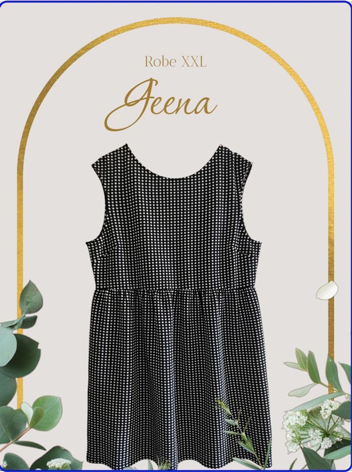 Robe noire à pois blancs sans manche - Geena
Taille XXL