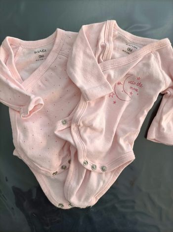 Lot 2 bodies rose - 0 mois KIABI