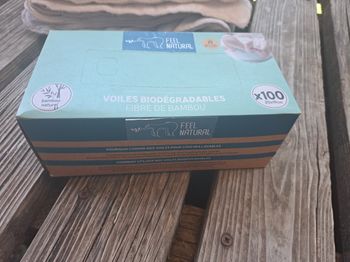 Boite de 100 voiles banbou biodegradable pour couche lavable