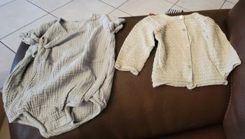 Combi short + gilet 12 mois