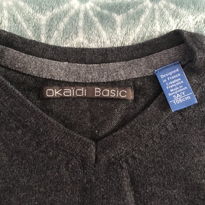 Pull gris Okaidi - 5 ans - photo numéro 2