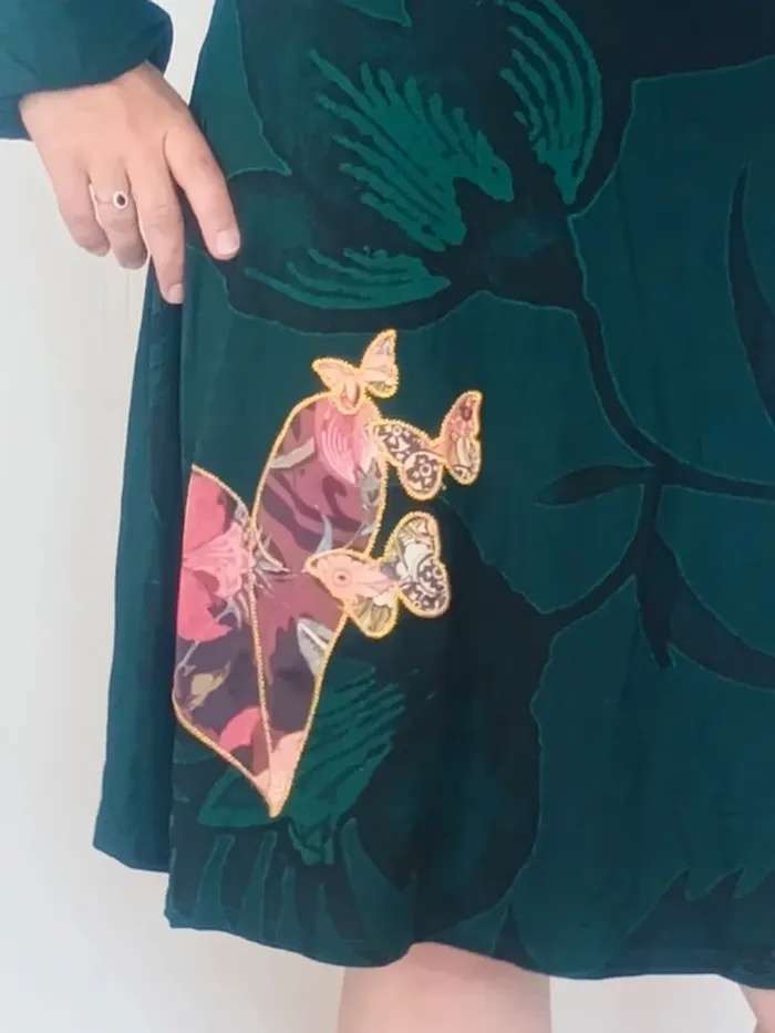 Vends Robe Desigual à Manches Longues - L - photo numéro 4