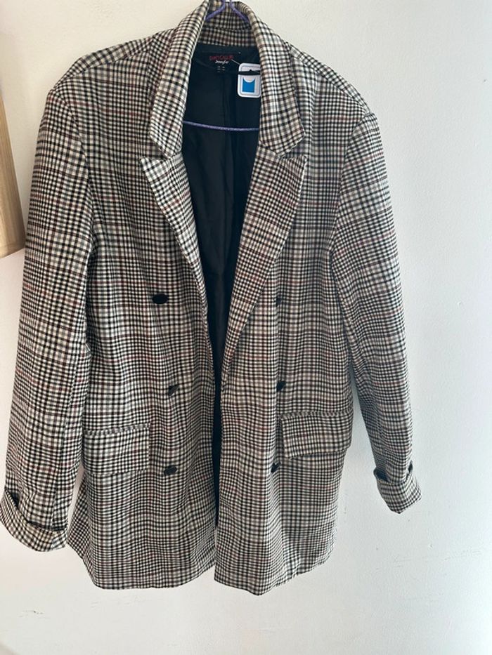 Blazer long à carreaux, Jennyfer taille M