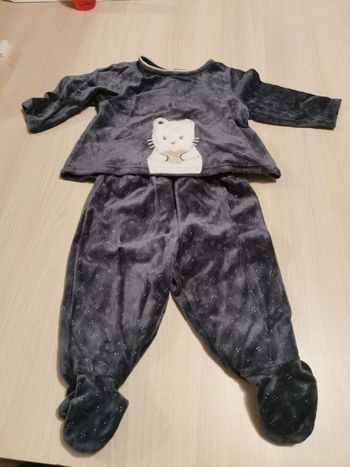 Pyjama velours 6 mois 68 cm