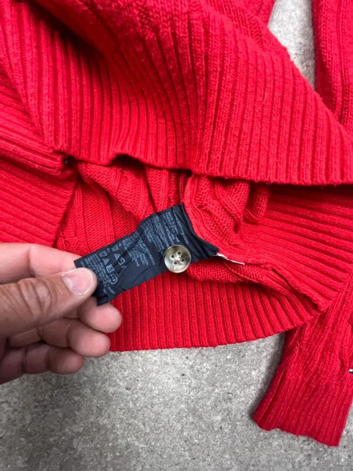 🧥 Pull rouge à col roulé torsadéTommy Hilfiger taille M 🧥 - photo numéro 7