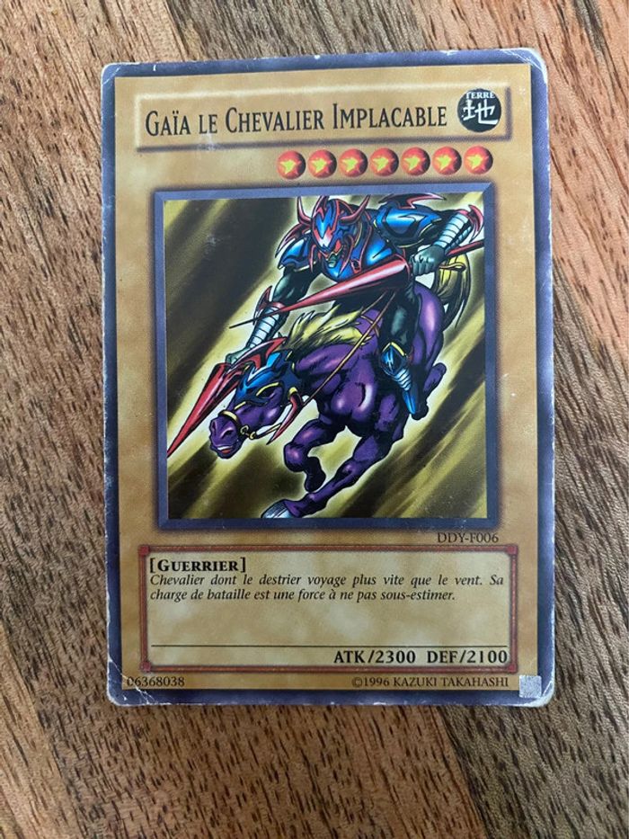 Carte Yu-Gi-Oh! Gaïa le chevalier implacable DDY-F006 1996