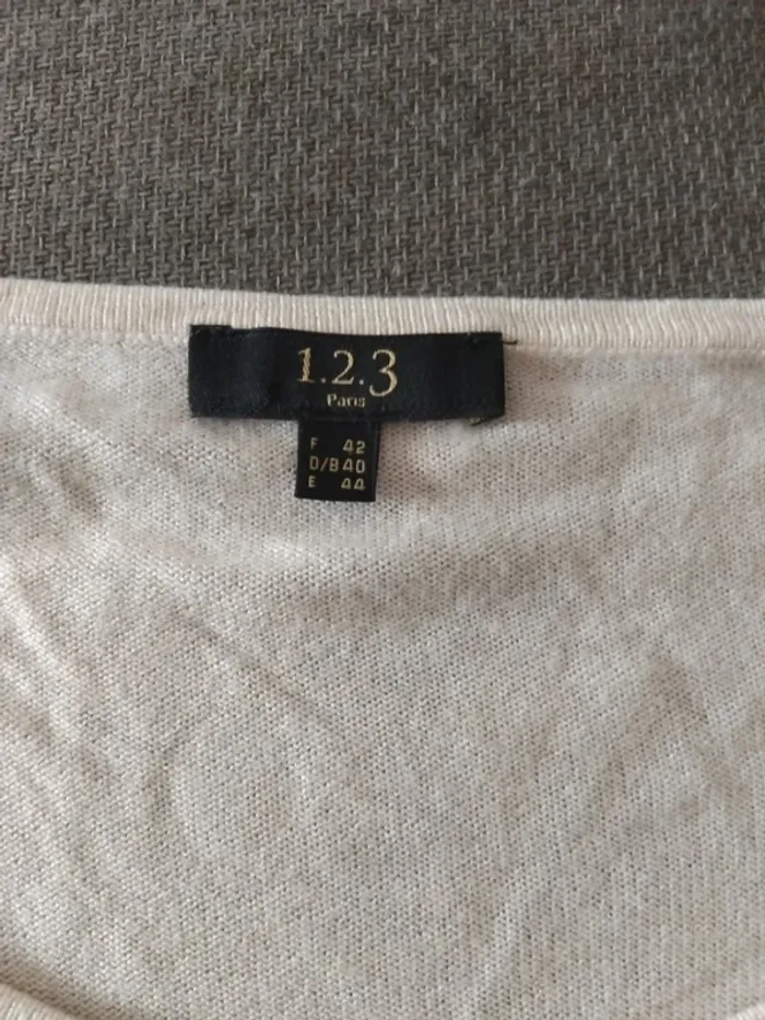 Blouse manches 3/4 dentellées 123t 42 - photo numéro 9