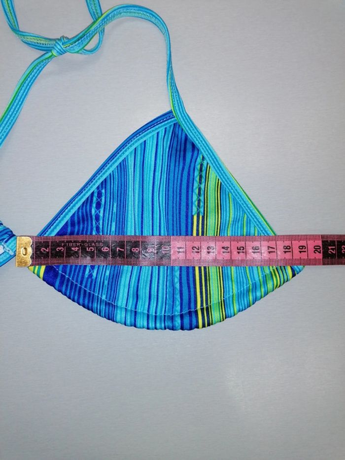 Maillot de bain bikini, bleu vert jaune, M - photo numéro 6