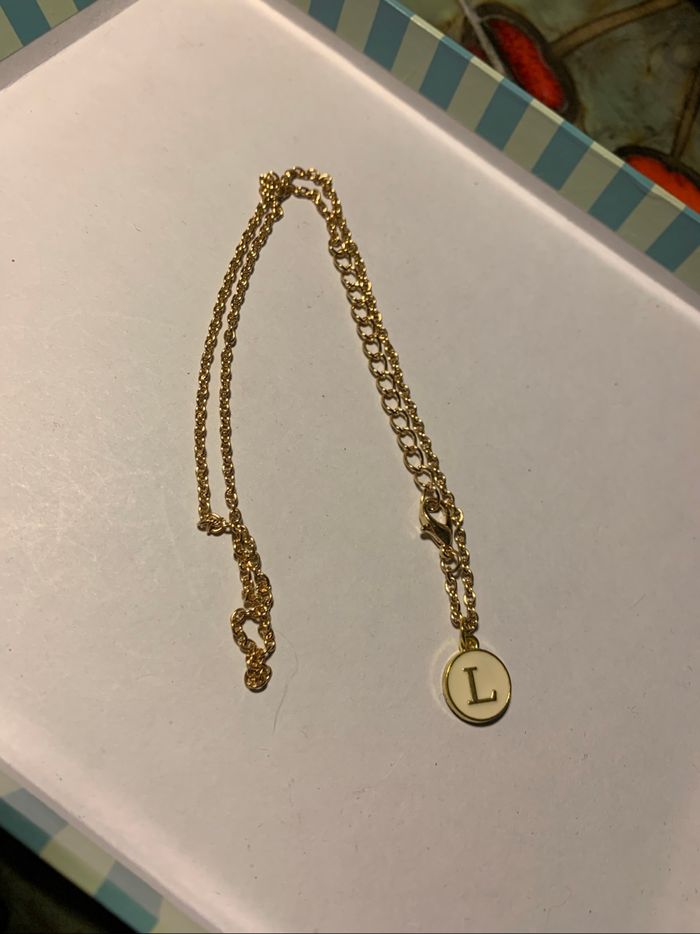 Collier initiale L - photo numéro 5