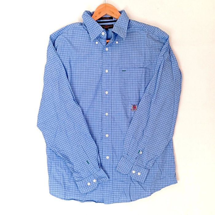 Chemise Pour Homme Tommy Hilfiger Couleur Bleu a Manches Longues Taille L