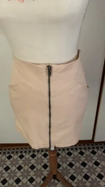 Mini jupe rose poudrée