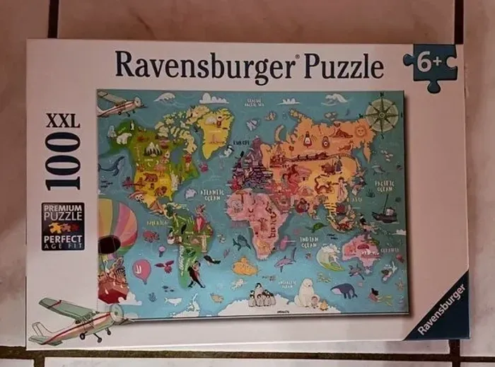 Puzzle planisphère pour enfants - Ravensburger XXL 100 pièces - photo numéro 1