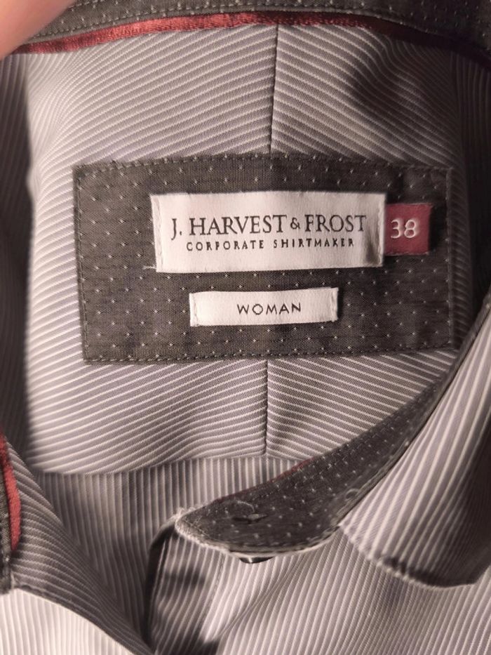 Chemise J. Harvest & Frost Femme Taille 38 Rayure Gris - photo numéro 7