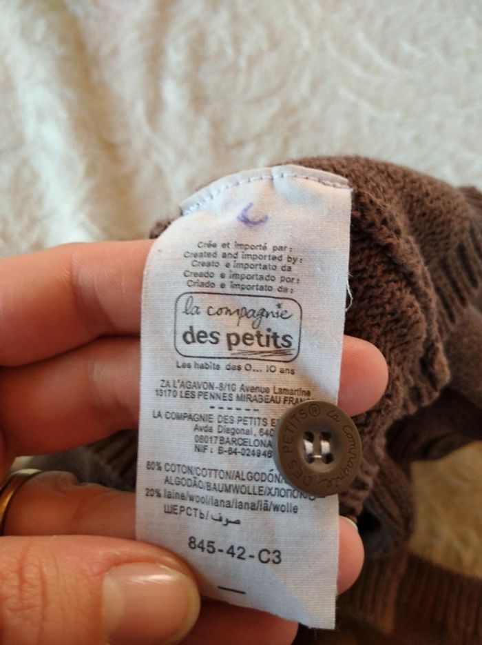Gilet maille avec laine Garçon 18 mois copain sanglier la compagnie des petits - photo numéro 6