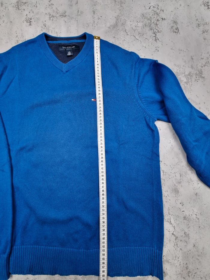 Pull col V Tommy Hilfiger bleu – Taille L Homme - photo numéro 7