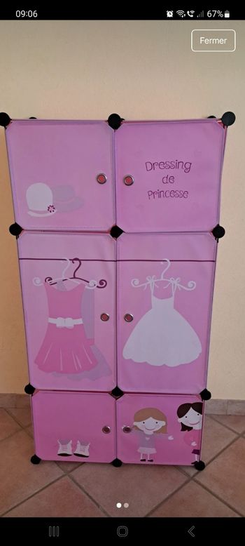 Armoire en tissu princesse