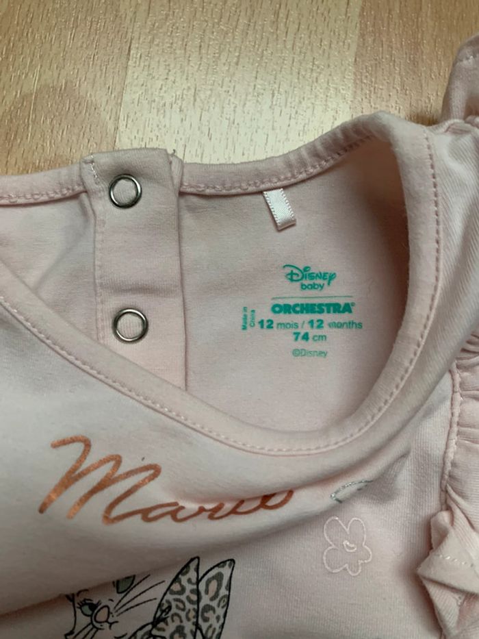 Tee shirt Marie Disney 12 mois - photo numéro 4