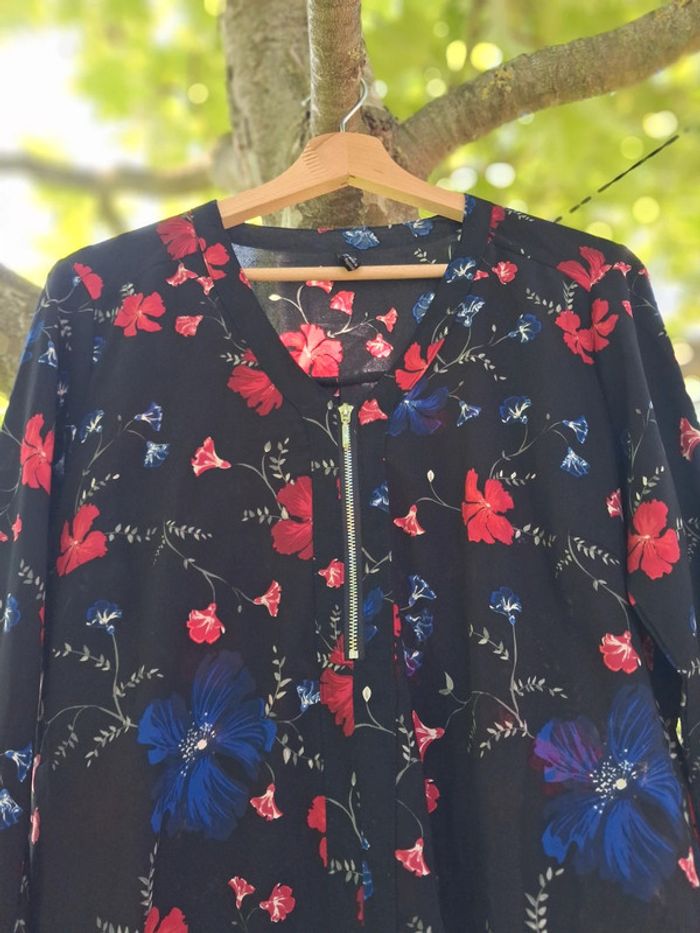 Blouse manches longues fleurie Amisu - photo numéro 2