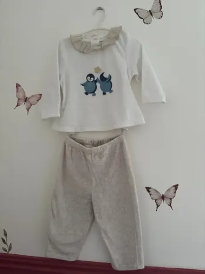 Pyjama 2 pièces fille 18m - photo numéro 2