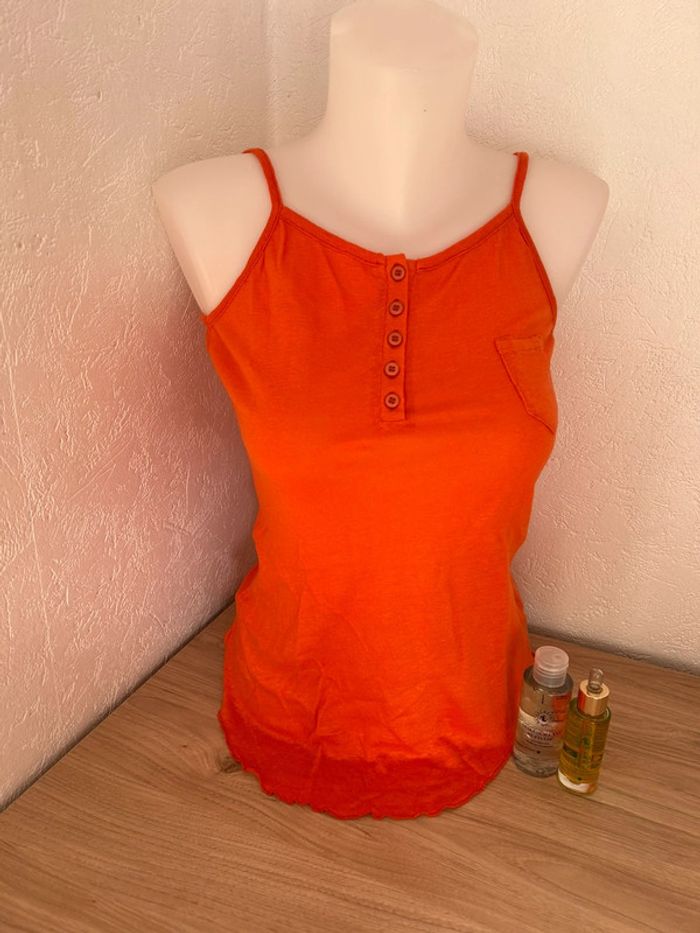 🔥 Haut orange à bretelles La Redoute 🔥 - photo numéro 2