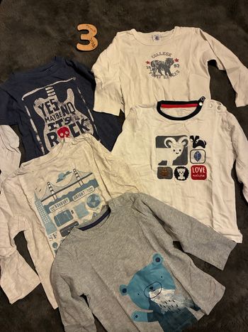 Lot tee shirt à manches garçon