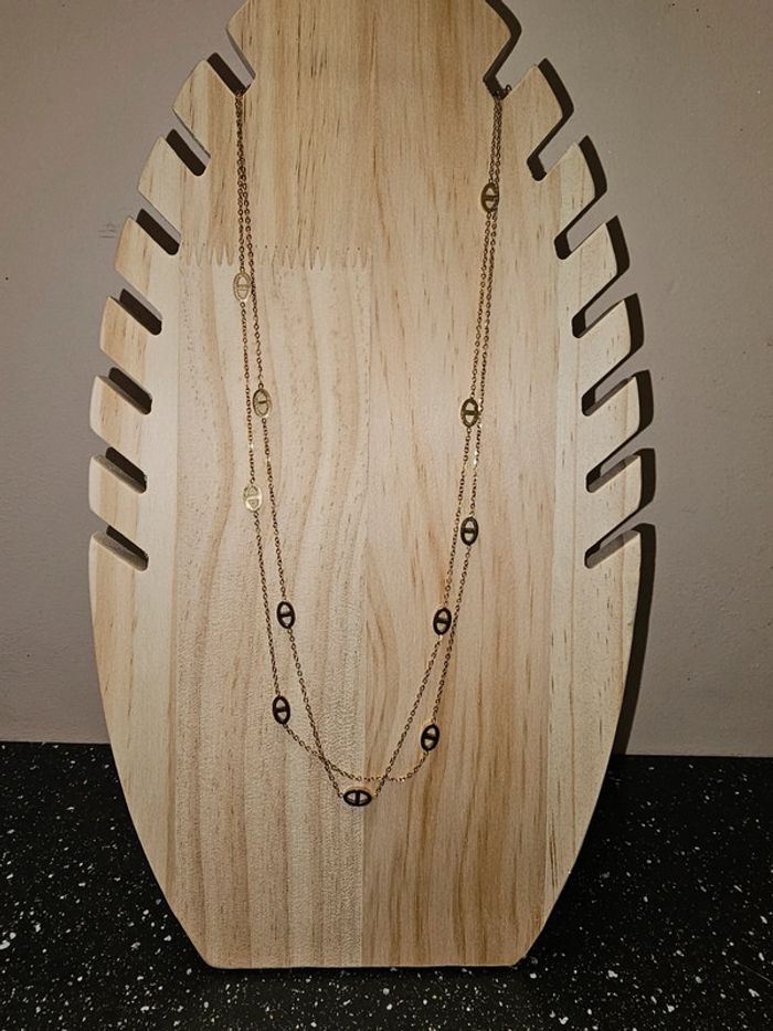 Collier maille marine neuf - photo numéro 3