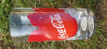 verres coca rond rouge
