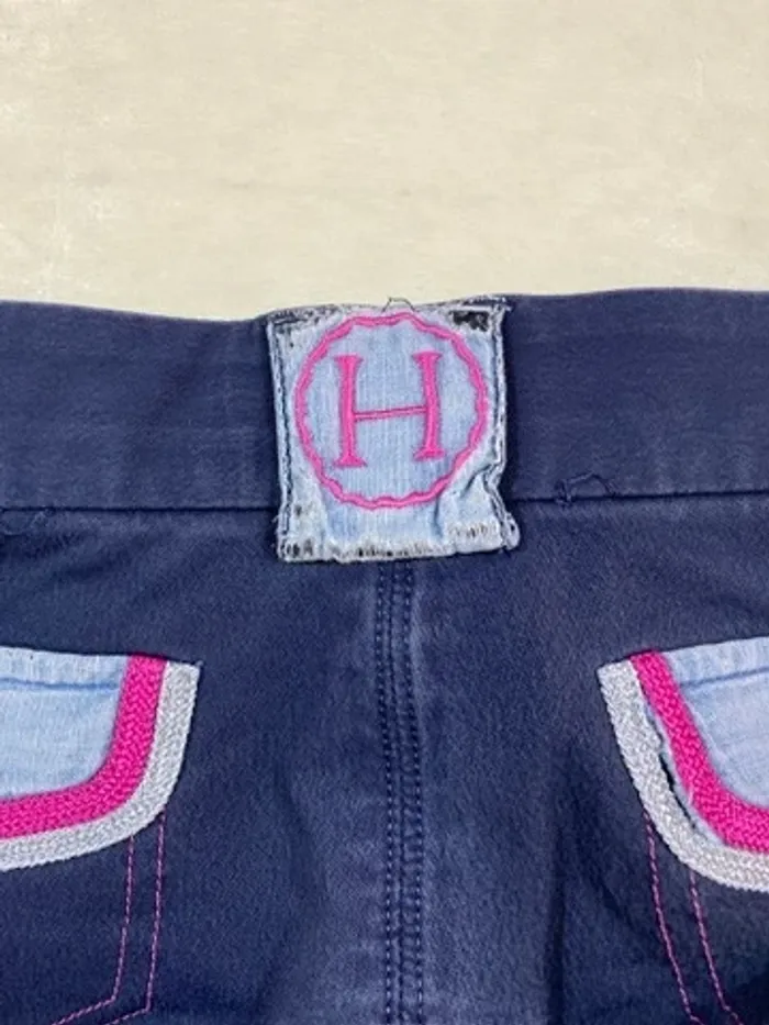 Pantalon Harcour – Bleu marine / Fuchsia – Taille 34 - photo numéro 9