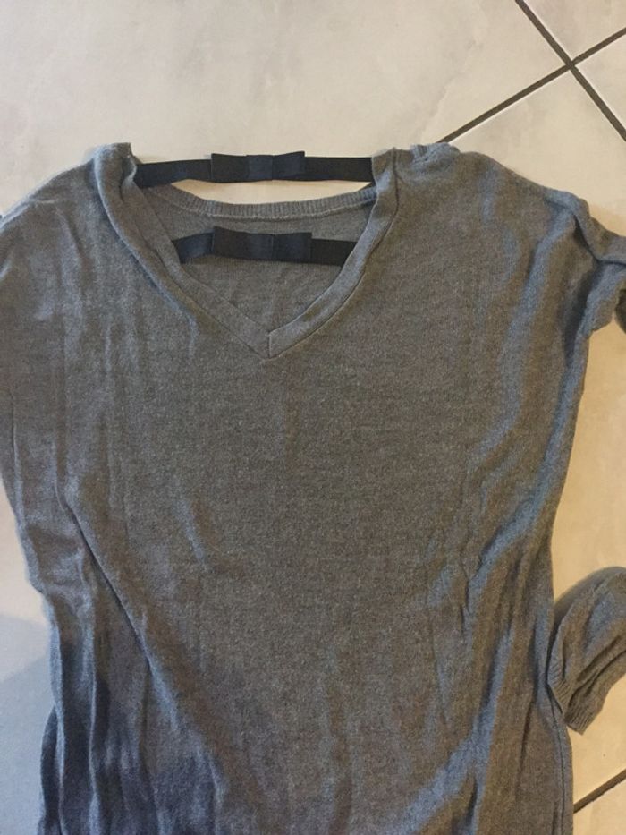 Pull fin gris - photo numéro 2