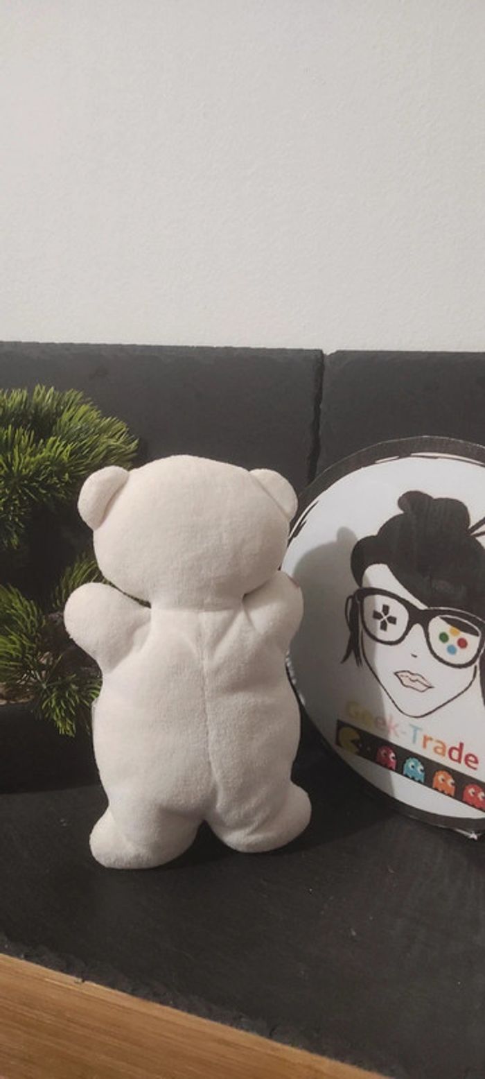 doudou peluche ours boanc c est moi Kiabi bébé gris etoiles triangle Grelot - photo numéro 2