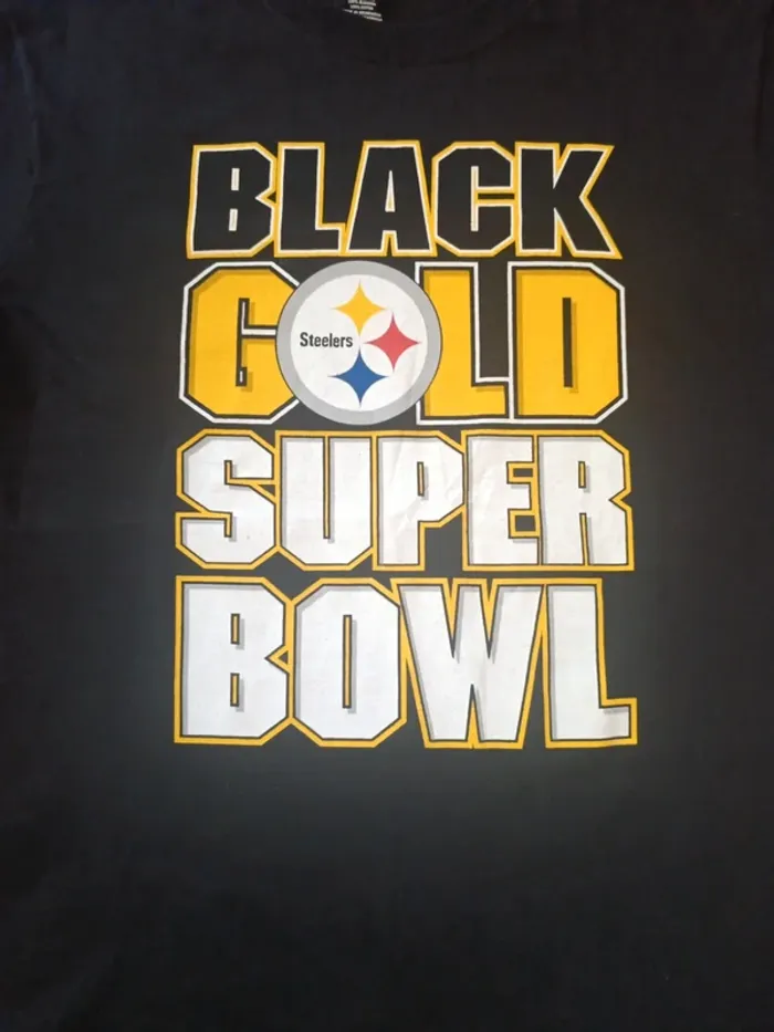 T-shirt steelers Reebok Black gold super bowl XL - photo numéro 2