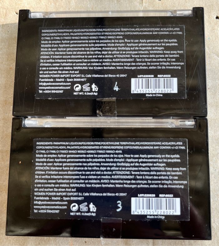 Lot de 2 palettes paillettes pour paupières - photo numéro 2