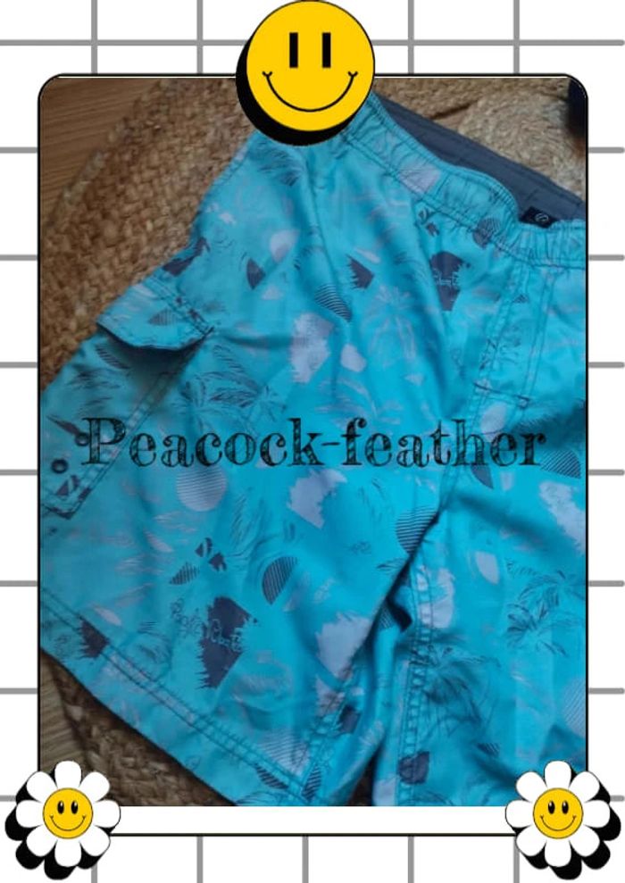 Short de plage turquoise homme S /16ans - photo numéro 2