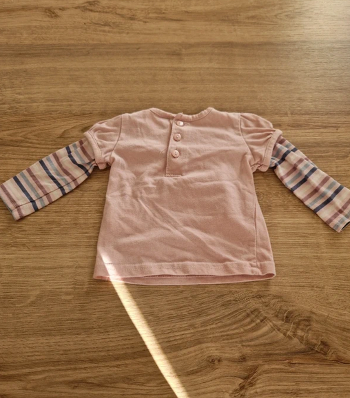 T-shirt manches longues "P'tit Chat" - 3 mois - photo numéro 3