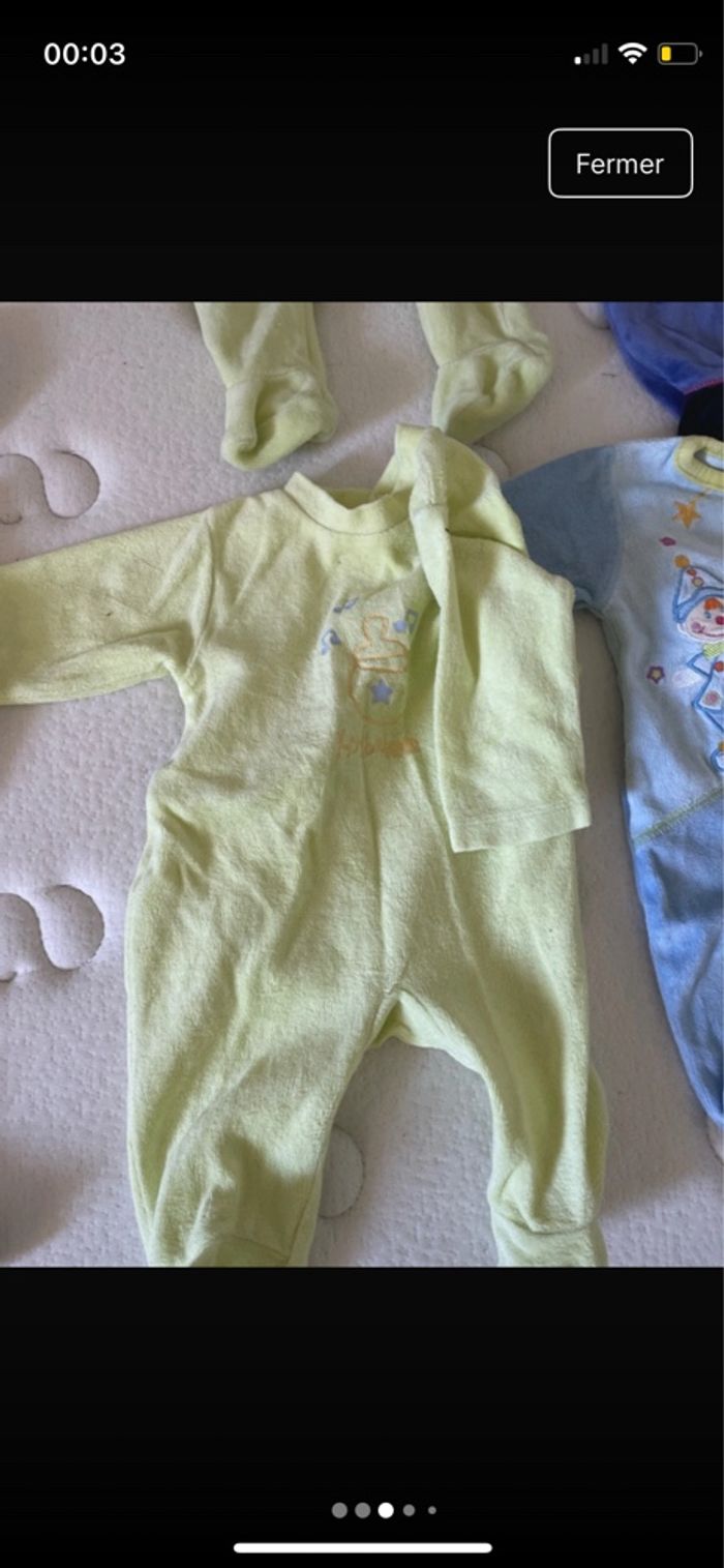 Lot de pyjamas 1 mois - photo numéro 5