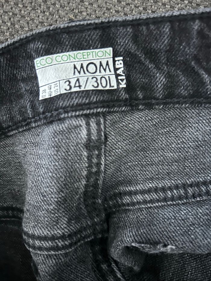 Jeans femme mom taille 34 kiabi - photo numéro 3
