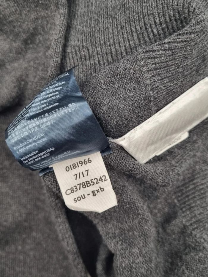 Pull col V Tommy Hilfiger gris, L Hommes - photo numéro 10