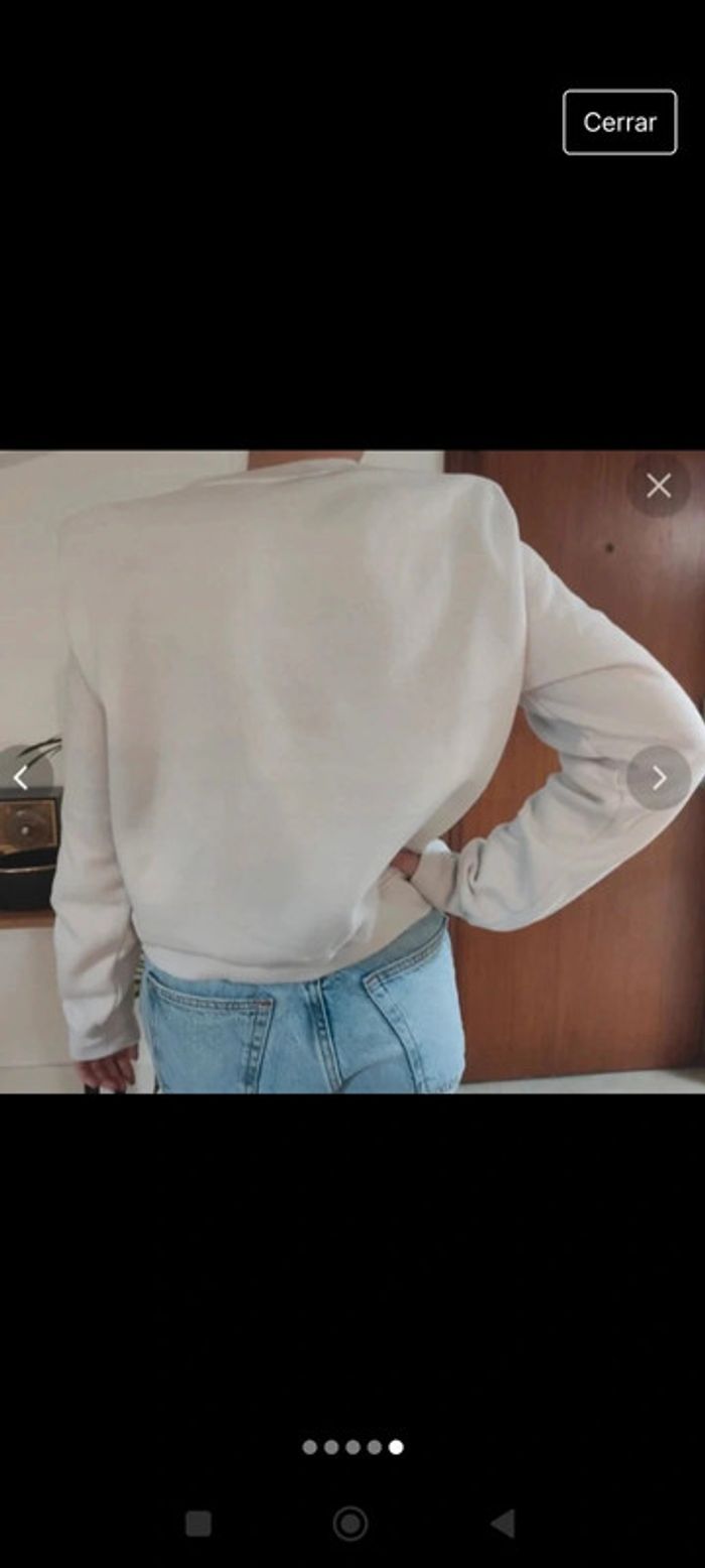 Sudadera hombrera zara blanca - photo numéro 2