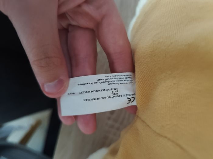 Grande peluche lapin à salopette beige - photo numéro 9