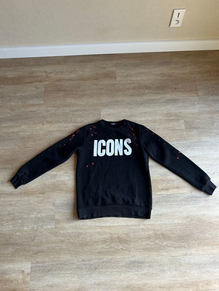 Sweat Uniplay “ICONS” noir made in Italy