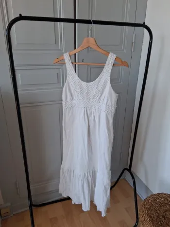 Robe blanche style bohème