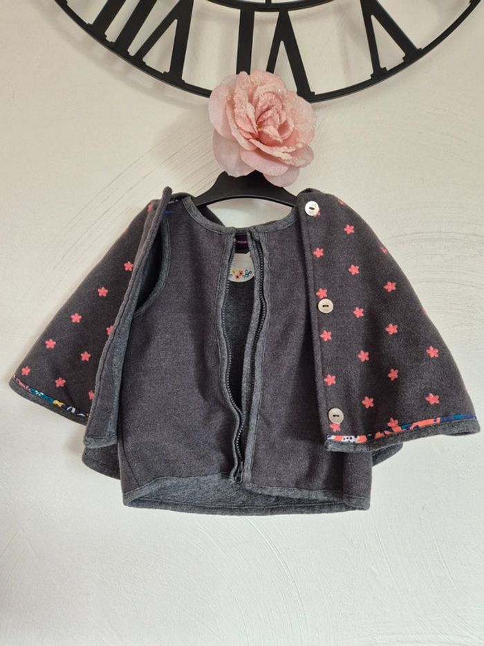 Manteau cape gris sergent major 9/12 mois - photo numéro 2