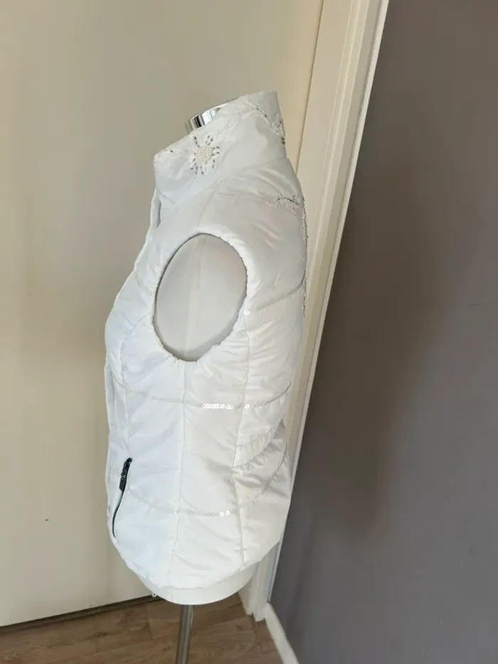 Madeleine doudoune blanche sans manches veste femme, taille 38 - photo numéro 4