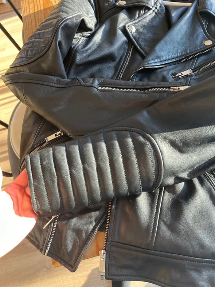 Perfecto cuir véritable Blue Welford - photo numéro 12