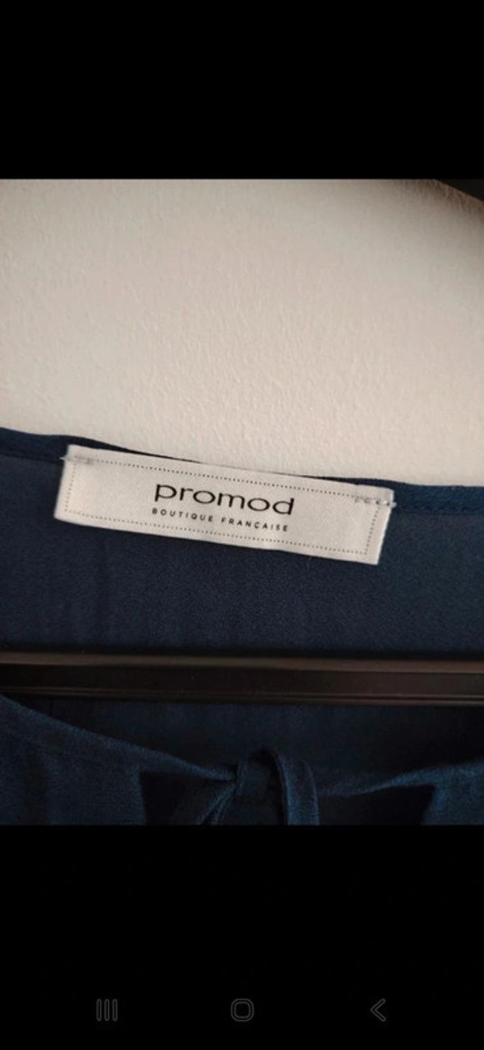 Magnifique robe bleu marine Promod M - photo numéro 2